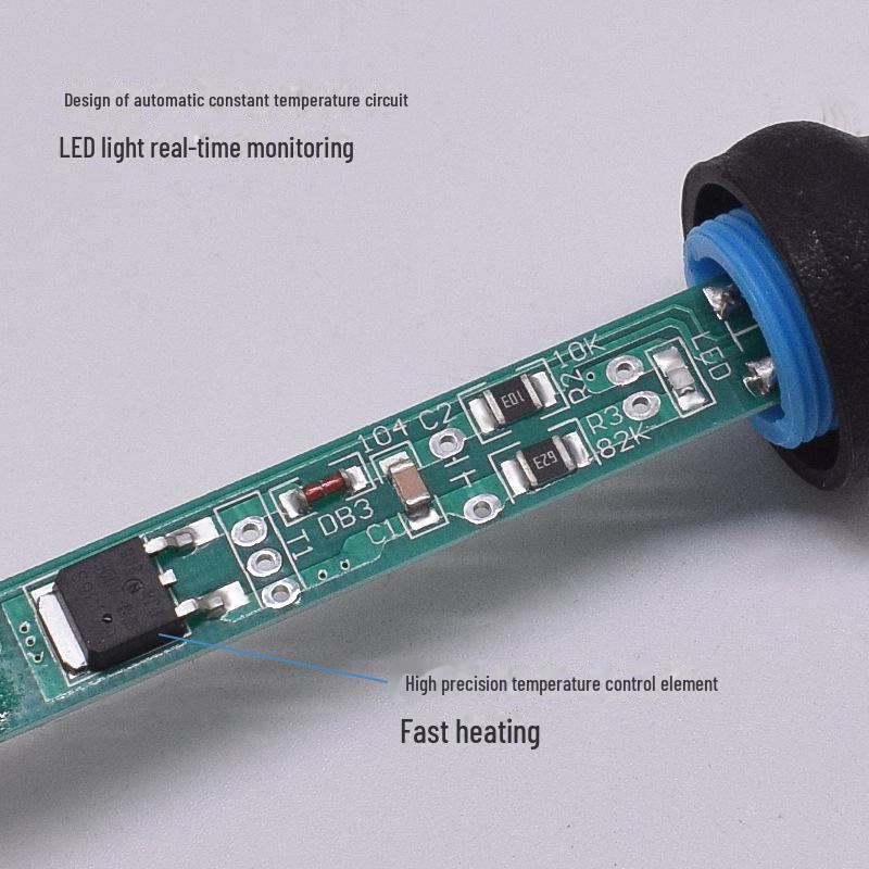60W Dual Voltage Electric Soldering Iron Set, 110V/220V, European Standard, Direct Plug-in for Constant Temperature Welding
