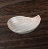 Takumi-style Arita ware 14cm serving plate, luster red and gold onion design, made in Japan.