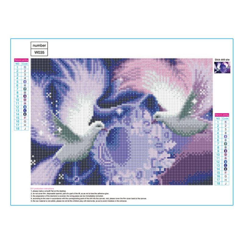 huacan 5D Diamond Painting Full Drill DIY Flying Bird Embroidery Cross Stitch Kits