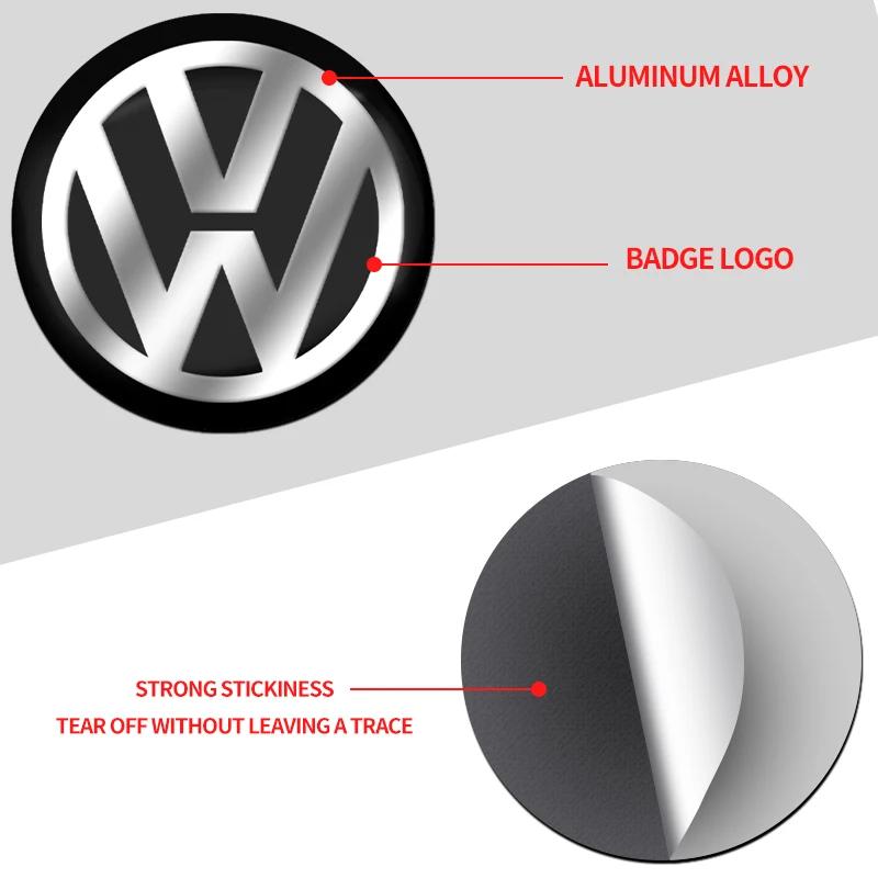 For Volkswagen 4Pcs 56mm New Car Wheel Stickers Center Hub Cap Car Emblem Badge Decal For Volkswagen GTI R-Line R Polo T5 Golf P