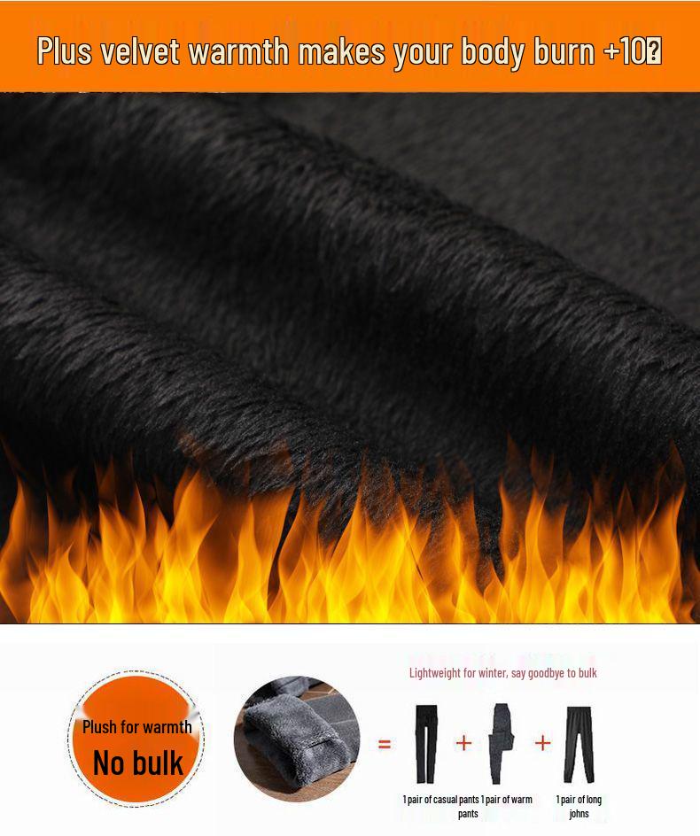 Women's Black High Waist Velvet Skinny Pants - Autumn/Winter Warm Pencil Leggings