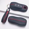 Silicone Smart Key Fob Cover for Porsche Cayenne Macan Panamera 911 Boxster Cayman Taycan 718 Spyder GT3 RS with Keychain Smart Remote Key Protector