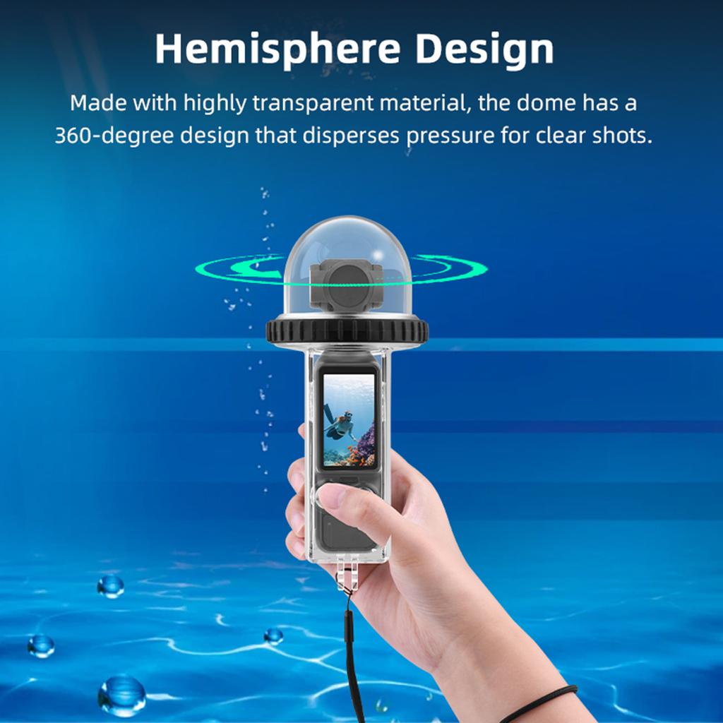 Dive Case for Pocket 3 Waterproof Protective 131ft/40m Underwater Dive Housing Case Bracket Camera Accessories