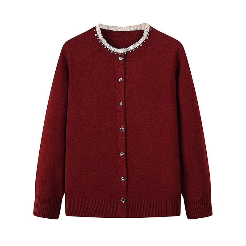 Chic Spring Knit Jacket & Cardigan Set for Stylish Middle-Aged Women - 2026 Fashion Collection