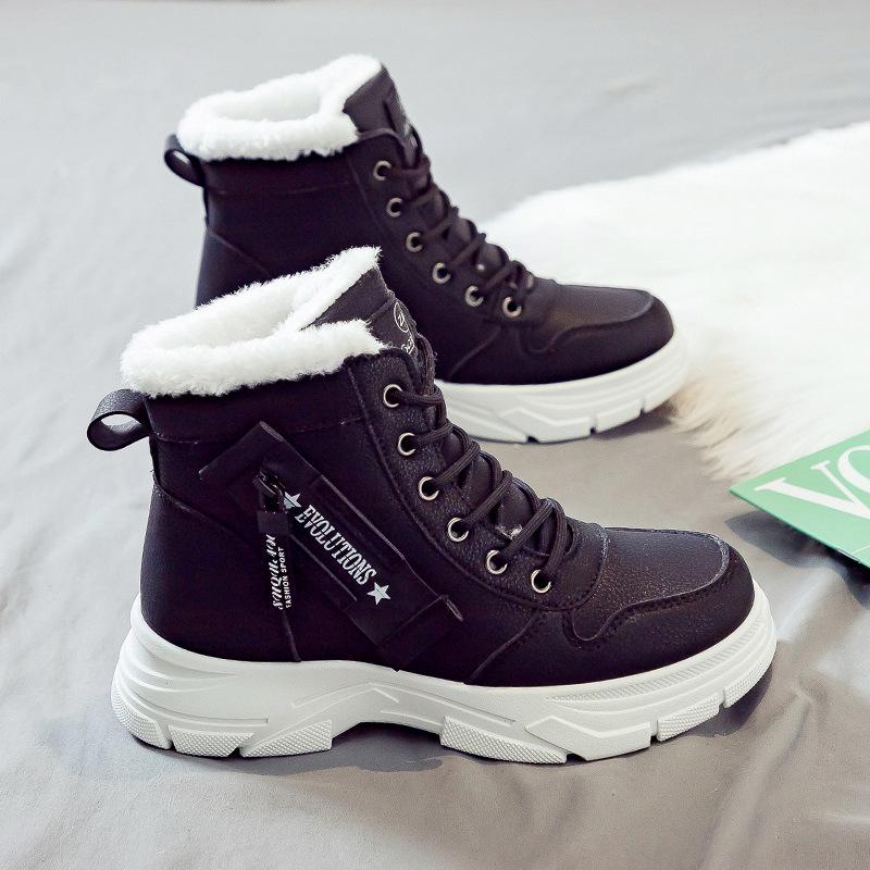 Women's Plus Size Fleece-Lined Snow Boots - Versatile Winter Cotton Shoes (Model L951)