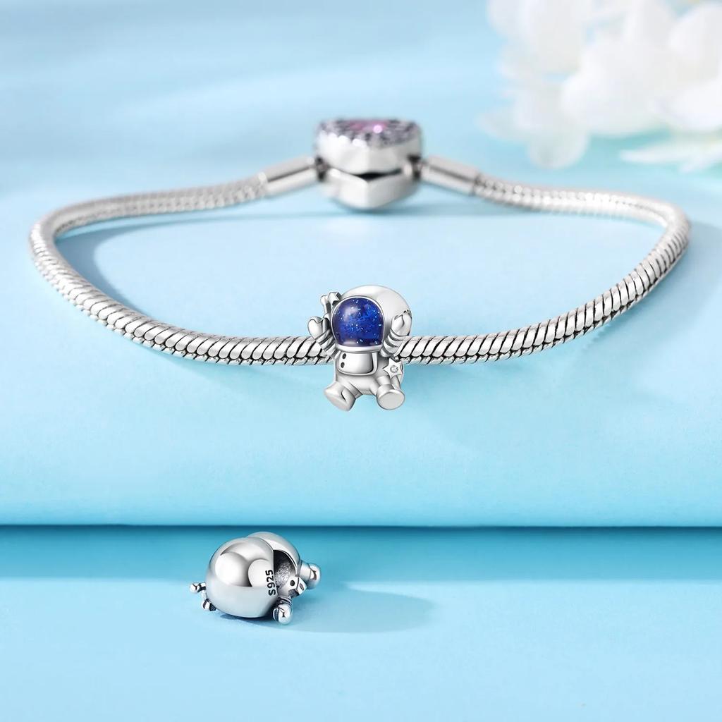 Coppercute Astronaut Bead Shiny Starcharms For Women Birthday Fine Jewelry Party Gifts Diy Accessories