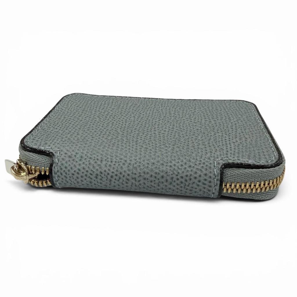 Excellent Valextra Coin case Round Zip Leather Mini Wallet SGZA0007028LOCCP99 Used