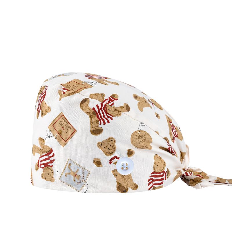 200 Kinds Adjustable Medical America National Pattern Cartoon Pet Hospital Heart Surgical Doctor Cap Surgeon Hat