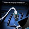 Portable 38W Double  USB Car Chargers Plastic Vehicle Chargers Simple Operate for Safe & Efficient Multiple Device Charg