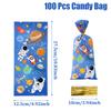 Space-Themed Plastic Gift Bags Disposable Birthday Party Decoration Kids Boy Wedding Birthday Party Supplies Favors Baby Shower