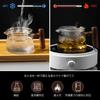 FGIUKC Heat-Resistant Glass Teapot, 500ml, with Wooden Handle, Transparent Glass Teapot with Strainer, Suitable for Green Tea, Black Tea, Fruit Tea,