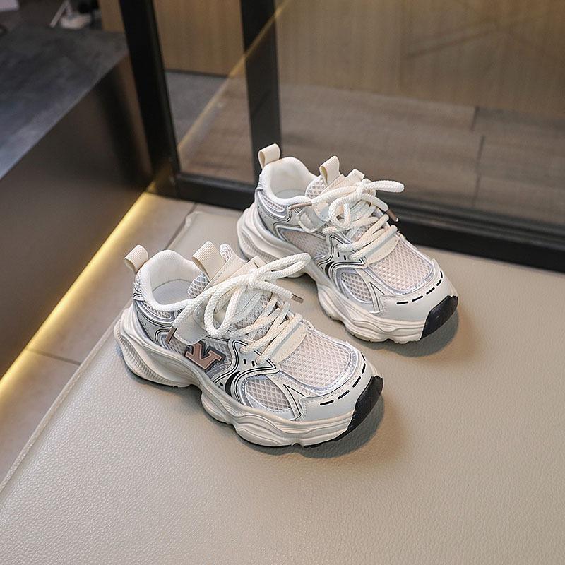 Children's Sports Shoes Spring and Autumn New Boys Shoes Girls Air Net Surface Cuhk Children Running Shoes