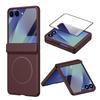 Applicable To Samsung Z Flip1/1 Mobile Phone Case Magnetic Suction Center Axis Hinge Case Film Integrated Flip1/1  Case
