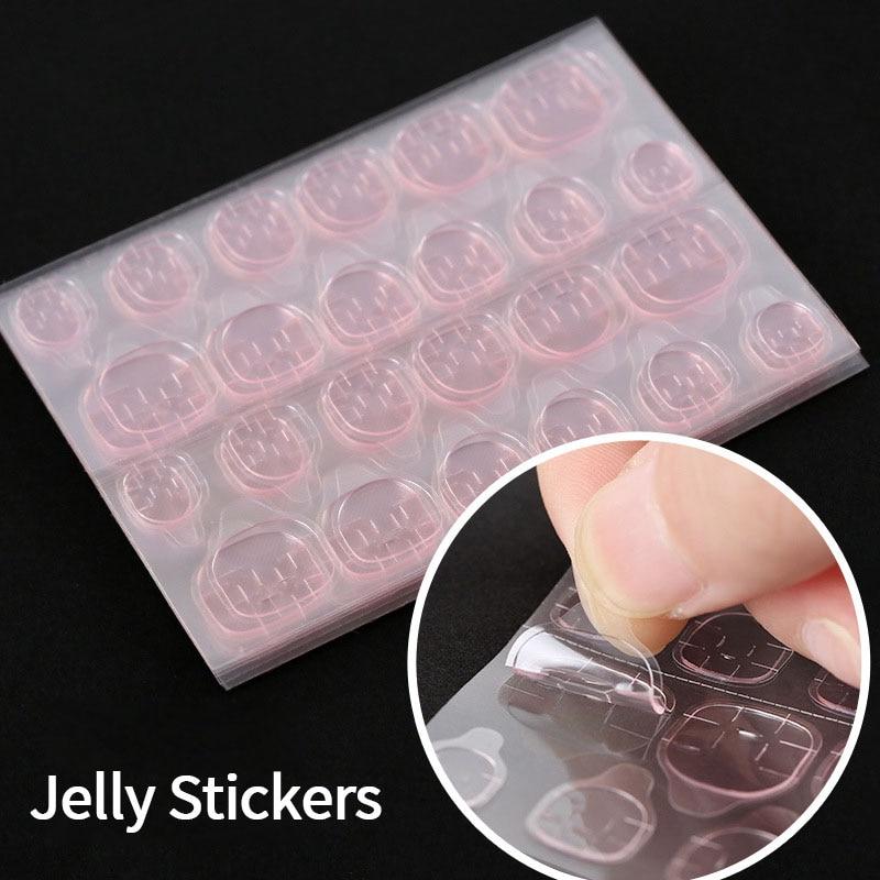 Double Sided Nail Glue Stickers Jelly Gel Glue False Nail Nails Bck Glue Sticker Nails Accessories And Tools Reusable