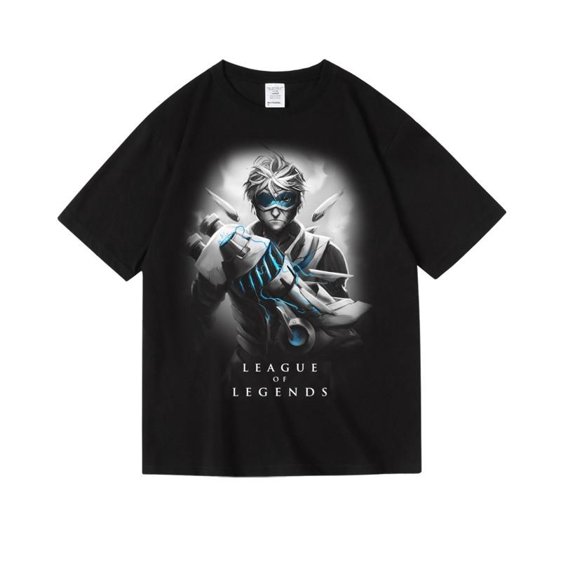 2024 Games LOL League of Legends Men's Printed Women's Cotton Crew Neck Short Sleeve Half Sleeve T-Shirt Men's Women's T-Shirt