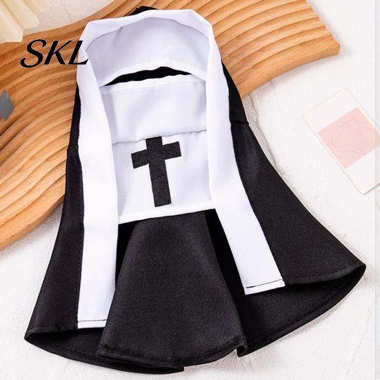 Comfortable Pet Costume Cat Nun Costume, Cute Outfit, Cosplay Clothes, Skin-friendly Clothing Fun Party Outfit for Small Medium Dogs Cats