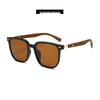 Avocado Green Polarized Women's Sunglasses with TR Frame & Wood Grain Legs - High-End Feel 2024