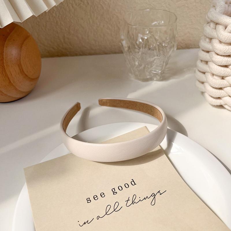 2025 Lace Pearl Fold Hair Bands For Women Korean Style Wide-Brimmed Sponge White Headband  Elegant Hair Band