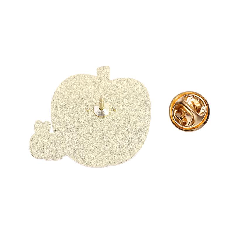 Apple Borer Enamel Pins Custom Caterpillar Turns Into Butterfly Brooches Lapel Badges Clothes Funny Jewelry Gift for Friends