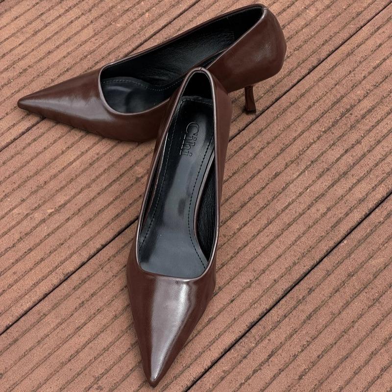 Fashion Classics Women Sandals Pointed Toe High Heels Shoes Summer Loafers Shallow 2025 Trend Office Pumps Brand Dress Zapatos De Mujer