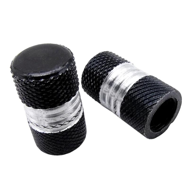 1 Pár Univerzální Čepičky Ventilků Pneumatik Automobilu Vroubkovaný Styl Čepička Ventilku Pneumatiky Hliníkový Dřík Kola Pneumatiky Víčko Vzduchového Ventilku Příslušenství pro Automobily