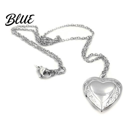 Photo Storage Necklace Heart Locket Pendant Frame Promise Love Keepsake
