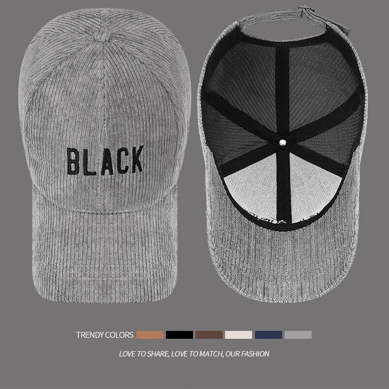 ZHENYUEQI Unisex Striped Corduroy Baseball Cap