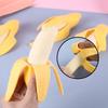 Giocattolo Spremibile Banana Sbucciata Simulato Giocattolo per Alleviare lo Stress Dispositivo per Alleviare lo Stress a Rimbalzo Lento Giocattolo Frutta per Sfogare