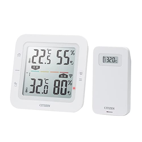 

Citizen THM527 Thermo-Hygrometer, 50m Range, Remote Monitoring, Temperature and Humidity, Multi-Channel Support, Large, Easy-to-Read Print, Cordless T