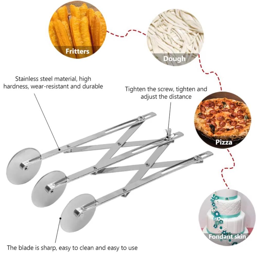 Professional Side Pasta Knives Stainless Steel Pizza Pastry Peeler Dough Divider Cutter Home