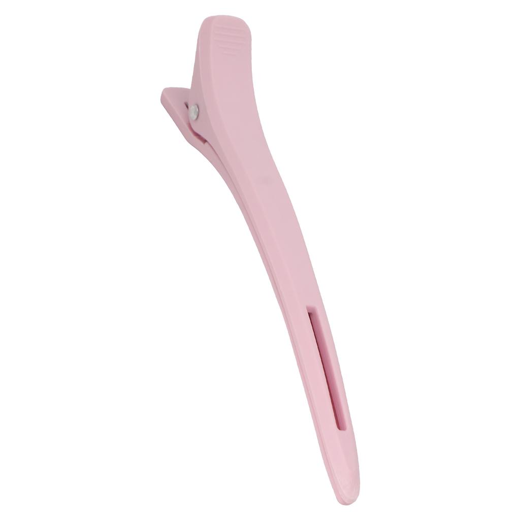 12Pcs Styling Hair Clips Slip Free Pink Duck Bill Clips for Flat Ironing Coloring Blow Drying