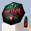 Portugal Pattern Printed Mini 5 Folds 8 Ribs Compact Umbrella Windproof Waterproof Lightweight Portable Folding