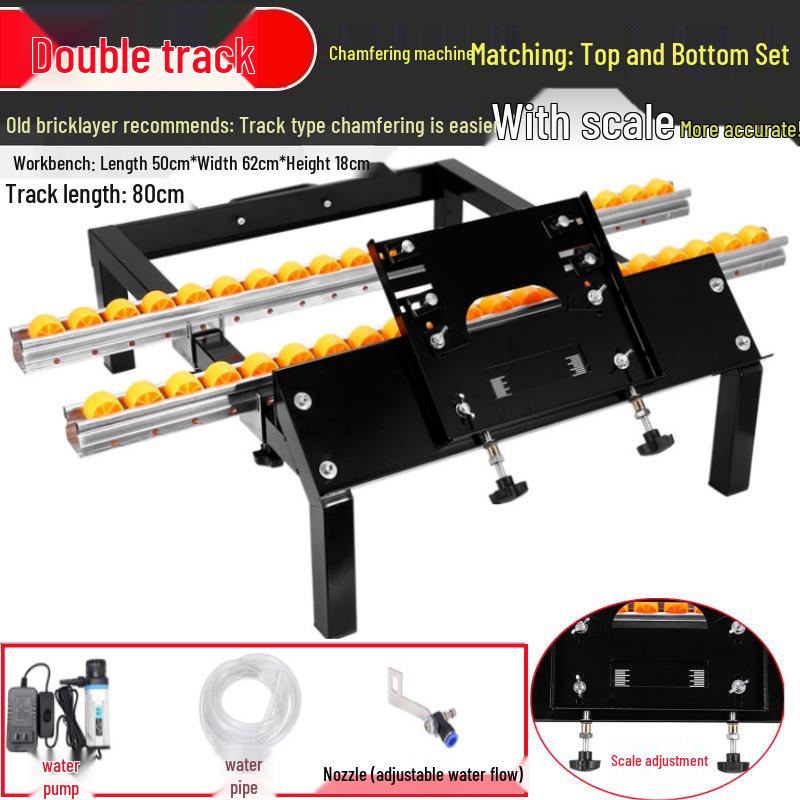 45-Degree Track Tile Chamfering Machine: High-Precision, Multi-Functional, Portable Edge Grinder with Thickened Desktop Stand