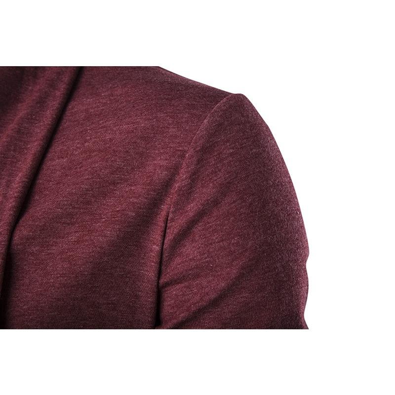 Men S Solid Color Long Sleeve Knit Cardigan No Button