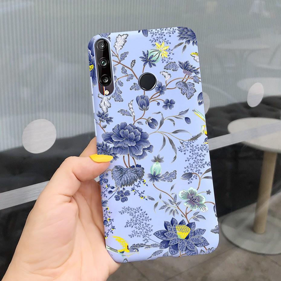 For Huawei Y7P 2020 P40 Lite E Case Cute Flower Silicone Phone Cases For Honor 9C Soft TPU Cover Bumper On Huawei P40Lite E etui