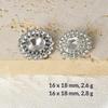 Luxury Hollow Out Pearl Rhinestone Metal Buttons 2Pcs for DIY Sewing Suit Dress Bag Decor Accessory