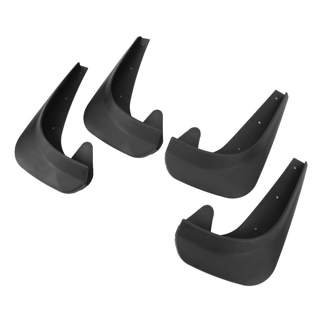 4pcs Universal Mud Flaps Set Anti Splashing Front and Rear Splash Guards for Car Pickup Truck SUV Black