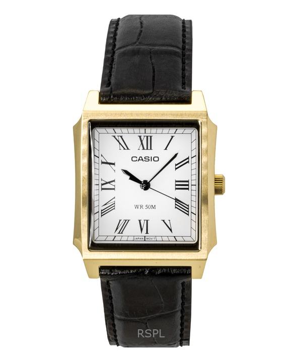 

Casio Стандартный аналоговый кожаный ремешок Белый циферблат Кварцевые часы MTP-B190GL-7BV Мужские часы белый