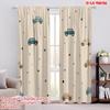 2D Flat Printing 2pcs Curtain Cute Cars Wallpaper Fabric Without Electricity Party Decorations Use for Outdoor Holiday