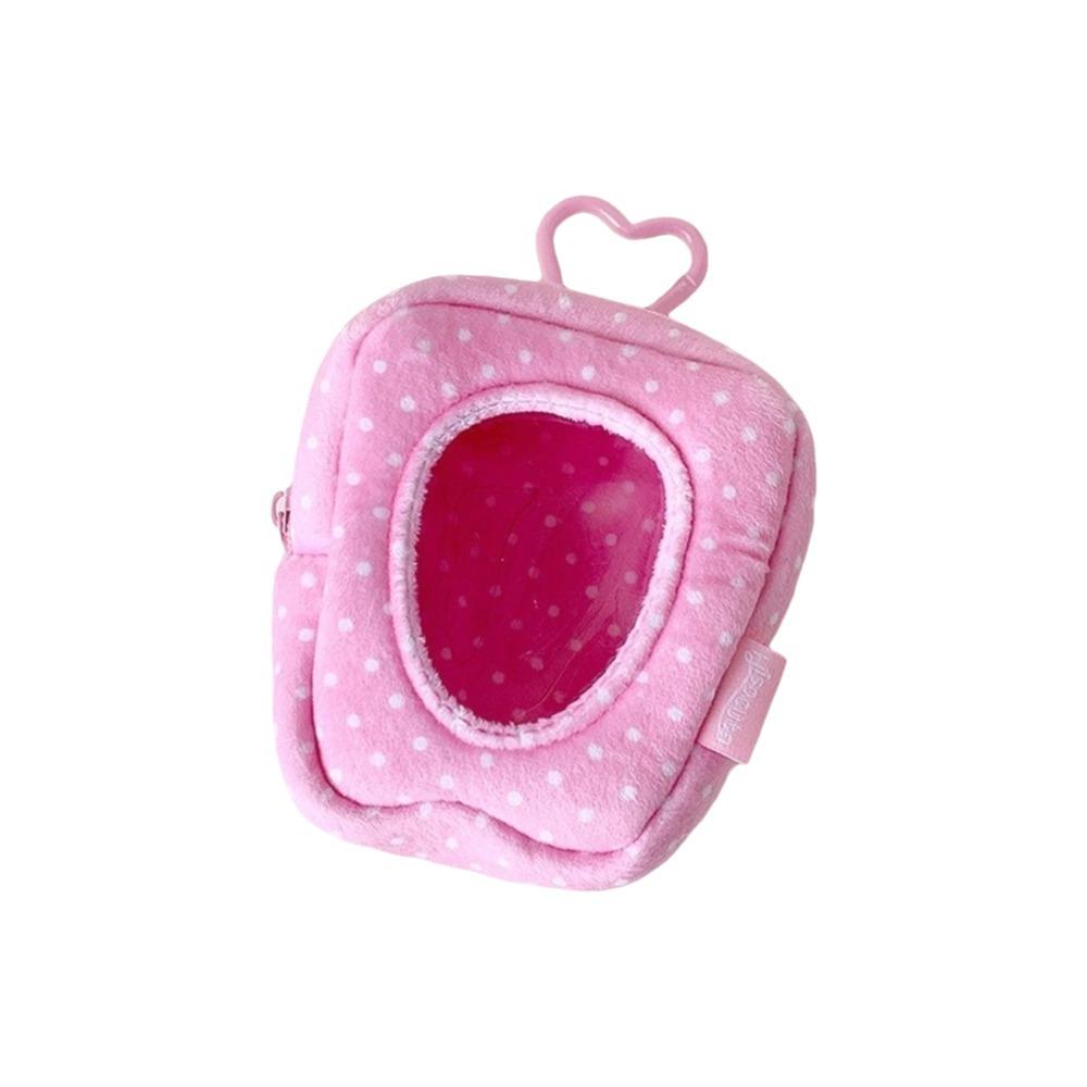 Y2k Polka Dot Coin Purse PVC Doll Protector Case Cute Doll Display Bag Girls