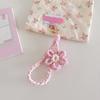Ins Knit Colorful Flower Short Lanyard for Mobile Cell Phone Hand Wrist Strap Double Color Contrast Universal Rope Accessories