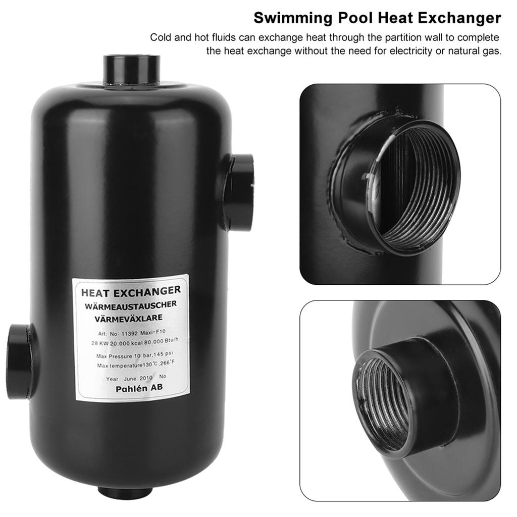 Scambiatore di Calore in Acciaio Inossidabile per Piscina Riscaldatore Termostato per Piscina Accessori per Attrezzatura