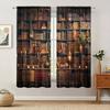 Middle Ages Bookcase Printed Curtain Home Decor Window Treatment Bedroom Kitchen Living Room Curtains Made Of Polyester With Rod Pocket Area