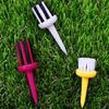 6 Pieces Golf Tees Low Resistance Golf Tees Plastic Long Ball Base Brush Tees