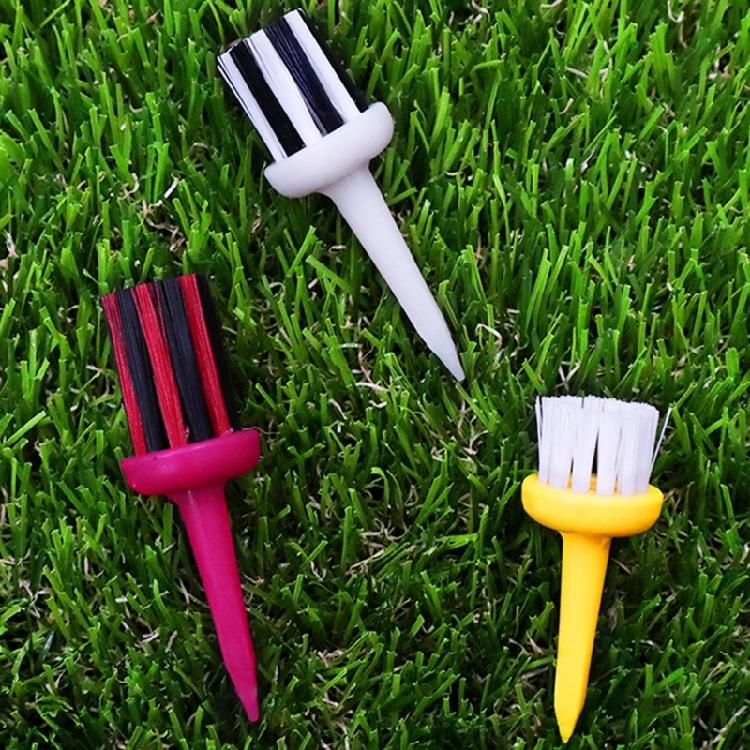 6 Pieces Golf Tees Low Resistance Golf Tees Plastic Long Ball Base Brush Tees