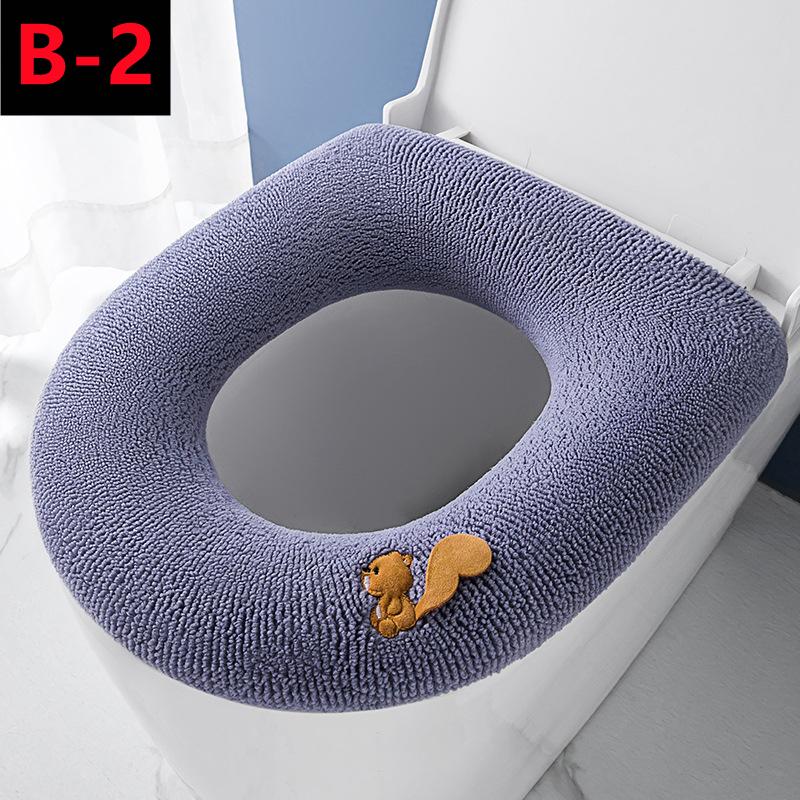 Newest Thicken Toilet Seat Cover Mat Winter Warm Soft Washable Mat Seat Case Toilet Lid Pad Bidet Cover Bathroom Accessories