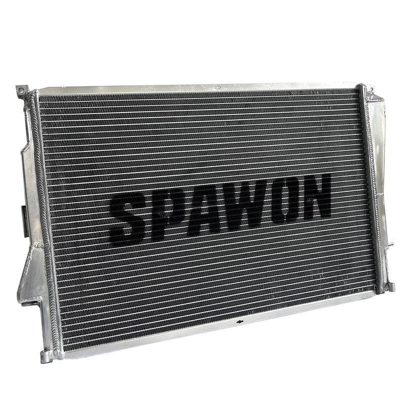 3 Rows SPAWON Full Aluminum Car Radiator For 2001-2006 BMW M3 E46 Coupe 3.2L L6 Manual MT 2627 OEM 17102228941