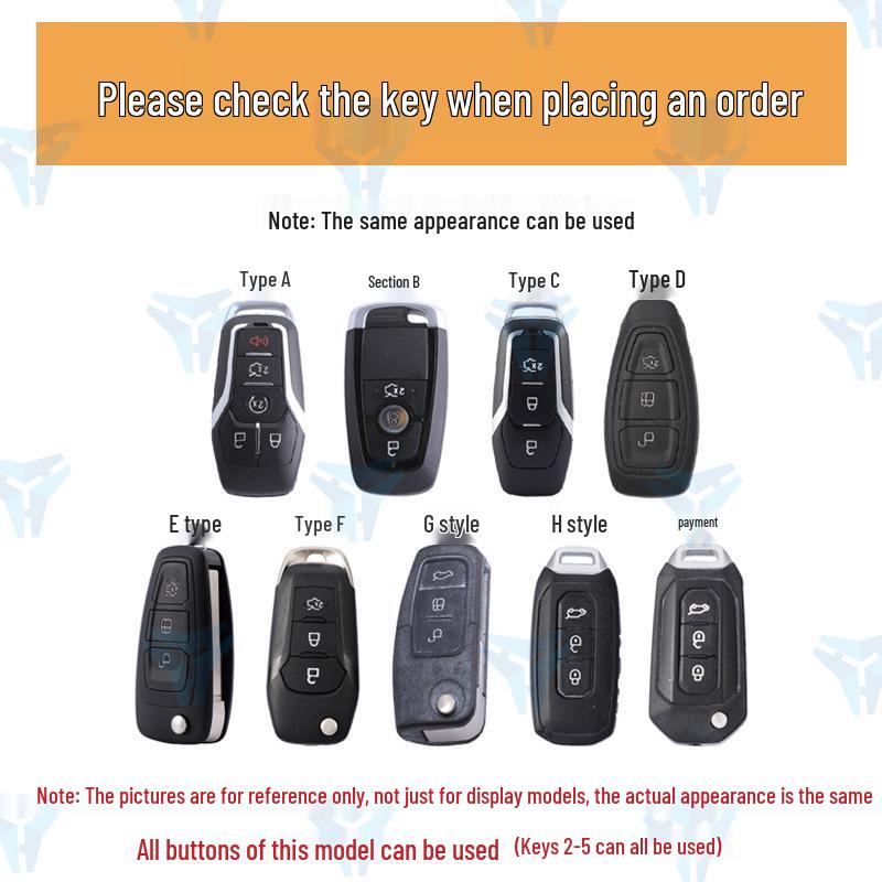Car Key Cover for Ford Taurus, Mustang, Lincoln, and Explorer (2016-2018)
