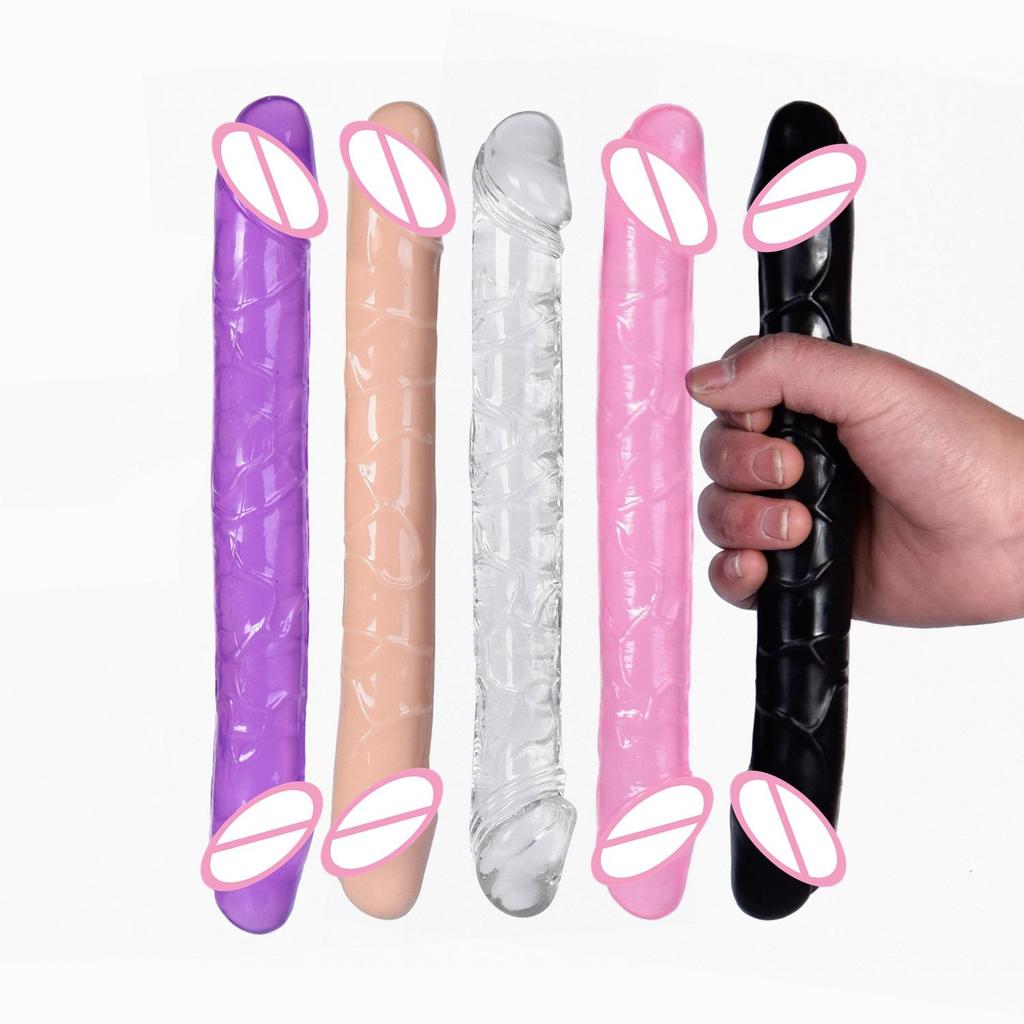 Double-Ended Skin-Friendly Odorless Realistic Dildo for Unisex Use and Solo Play
