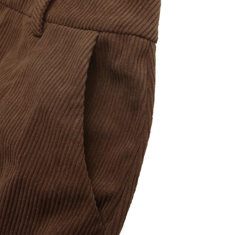 European & American Retro Corduroy Slit Skirt - Autumn/Winter 2026: Elegant Women's Commuting Style